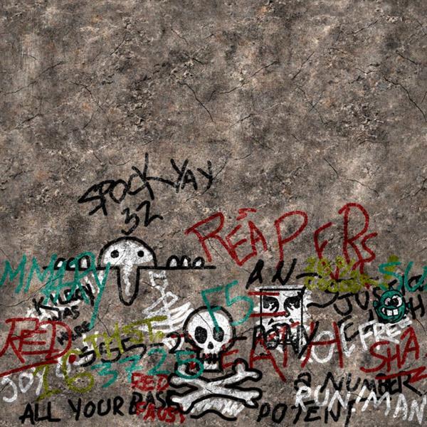 Concrete Wall with Graffiti Texture
