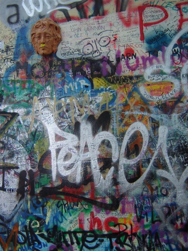 Prague Peace Graffiti Texture Wall