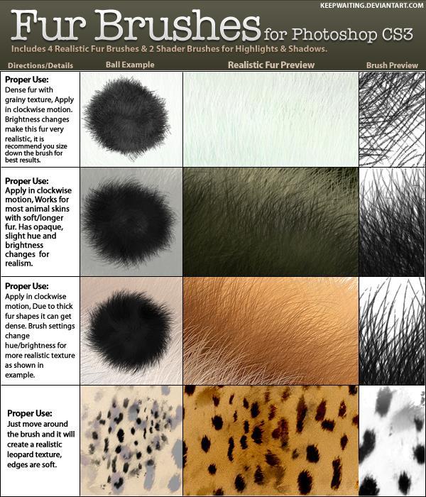 Fur Brushes Photoshop CS3