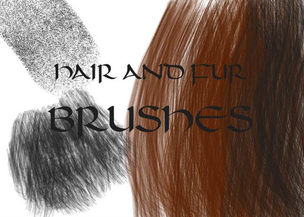 Hair and Fur Brushes by arwenpotter photoshop resource collected by psd-dude.com from deviantart