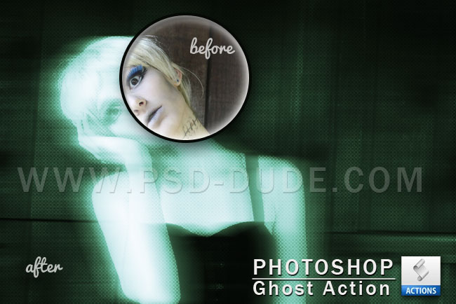 free ghost photoshop action