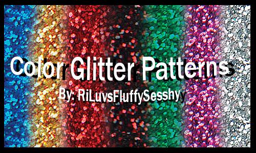 Color Glitter Patterns by RiLuvsFluffySesshy photoshop resource collected by psd-dude.com from deviantart