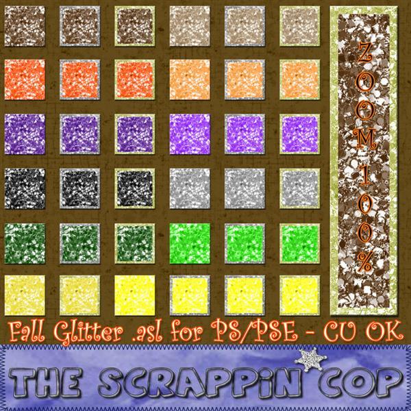 Fall Glitter Photoshop Styles