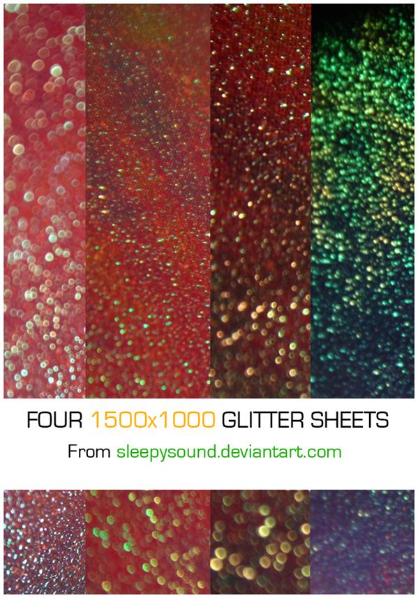 Four 1500x1000 Glitter Sheets by sleepysound photoshop resource collected by psd-dude.com from deviantart