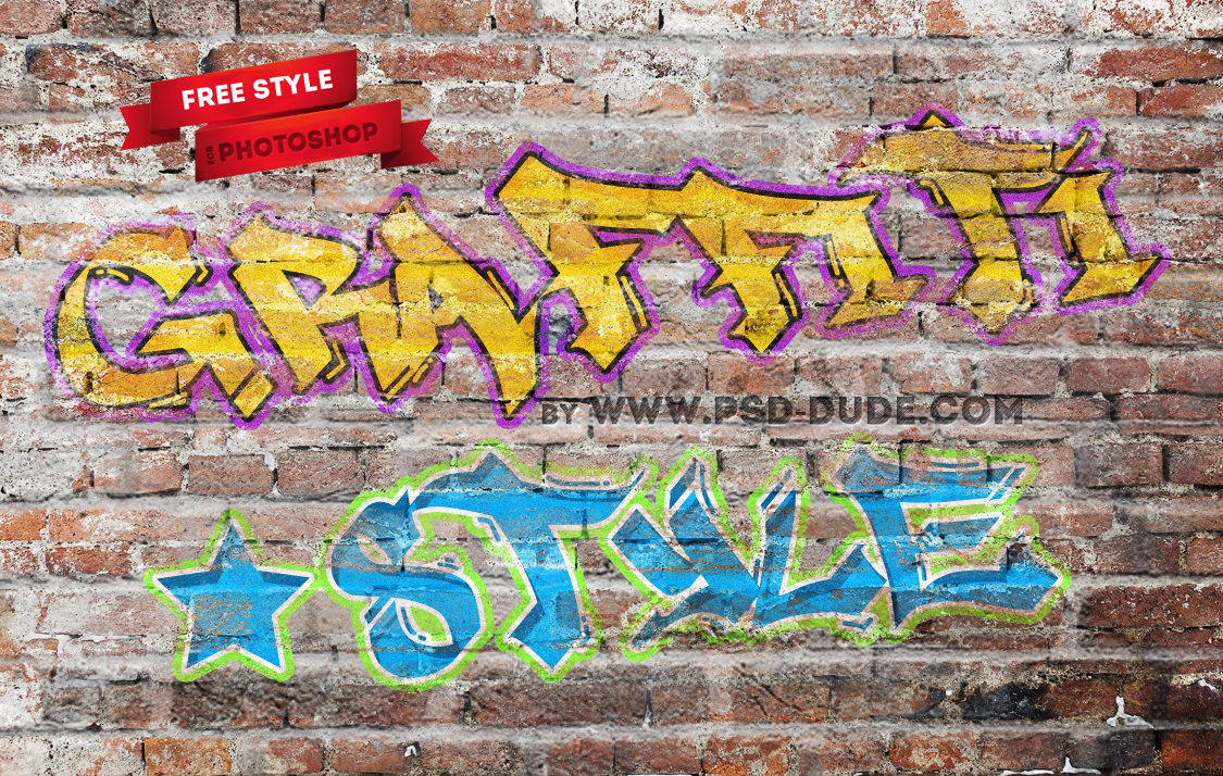 Graffiti Photoshop Text Style Freebie