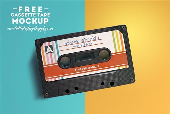 Audio Cassette Tape Mockup Free Download