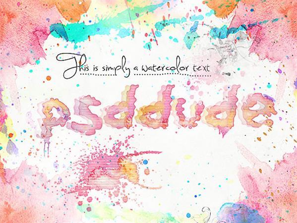 Watercolor Stain Text Photoshop Tutorial