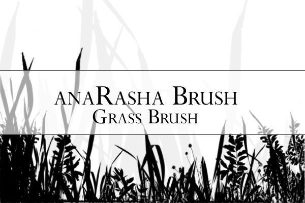 Grass brush silhouette for Photoshop