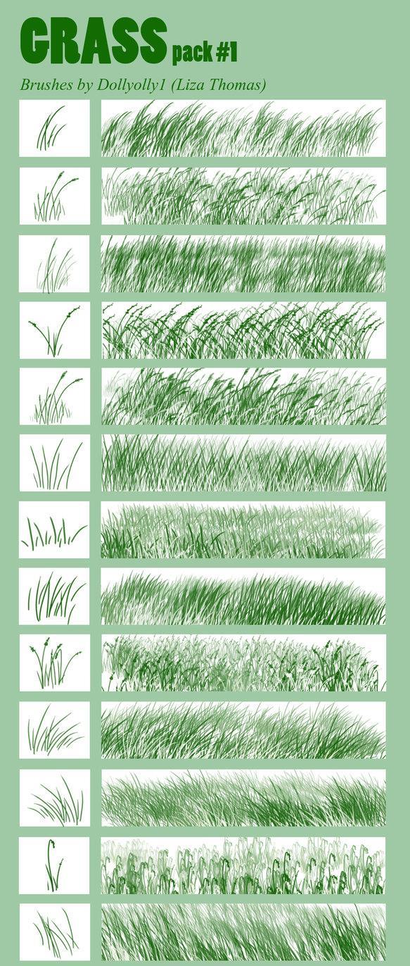 Hand Drawn Grass Brushes for Photoshop