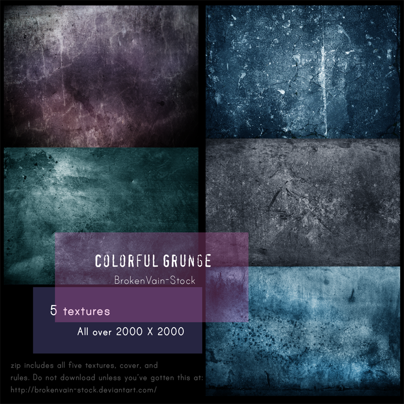 Colorful
 Grunge Pack by BrokenVain-Stock photoshop resource collected by psd-dude.com from deviantart