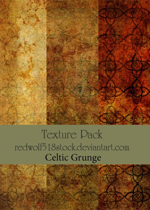 Celtic
 Grunge Texture Pack by redwolf518stock photoshop resource collected by psd-dude.com from deviantart