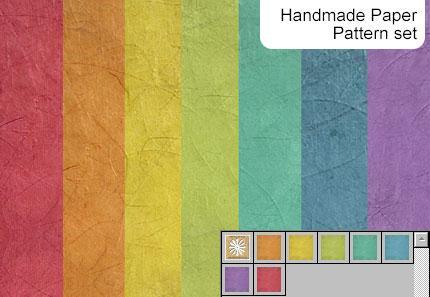 Handmade paper pattern set by melemel photoshop resource collected by psd-dude.com from deviantart