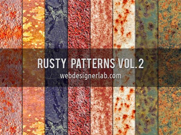 Rusty Patterns Vol 2 by xara24 photoshop resource collected by psd-dude.com from deviantart