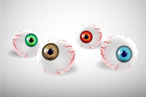Create a spooky eyeball with veins in adobe illustrator
