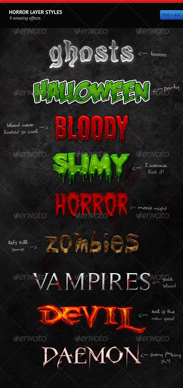 Horror Photoshop Text Effects