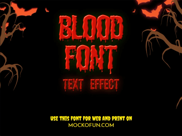 Halloween Dripping Blood Text