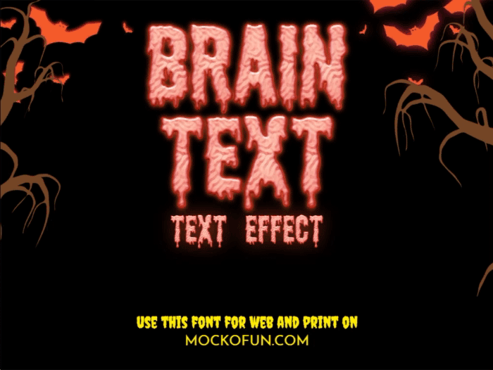 Halloween Brain Text