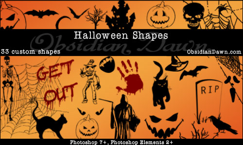 Halloween Custom Shapes for Photoshop