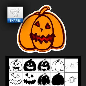 Halloween Pumpkin Shape for Photoshop CSH