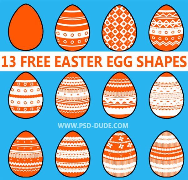 13 Free Photoshop Egg shapes for Easter