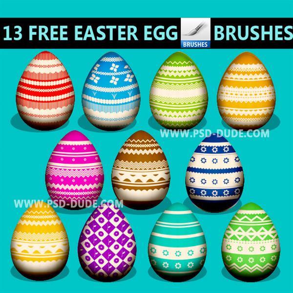 Free Easter photoshop egg brushes