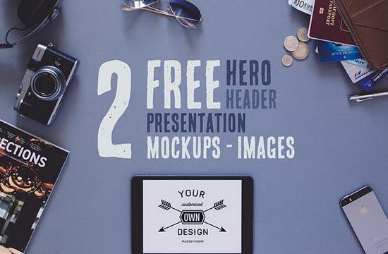 2 Free hero header presentation images