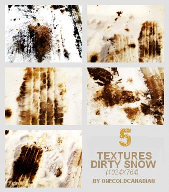 Textures
 Dirty Snow by onecoldcanadian photoshop resource collected by psd-dude.com from deviantart