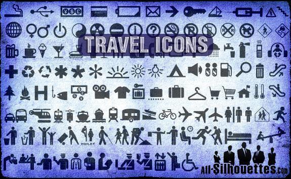 Travel Icons Vector Photoshop CSH File