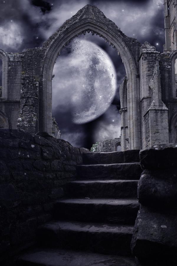 Castle Ruins Photo Manipulation Stock