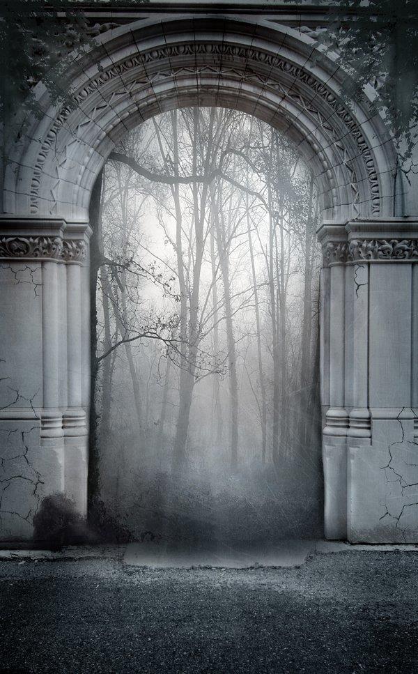 Creepy Gothic Premade Background Stock