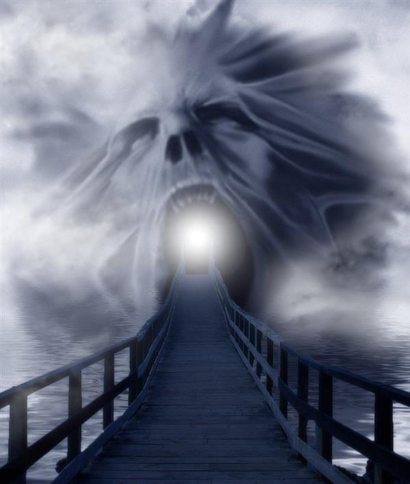 Ghost Bridge Horror Premade Background