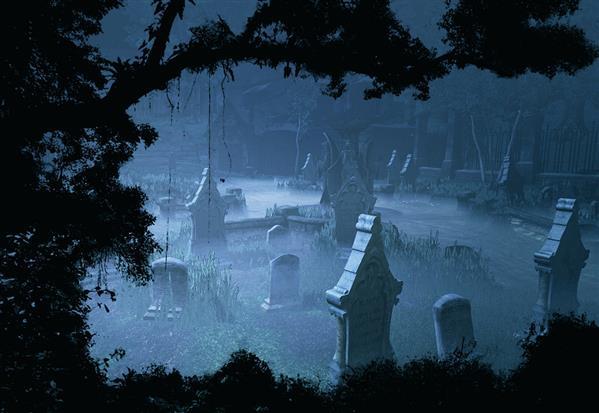 Premade Background Graveyard