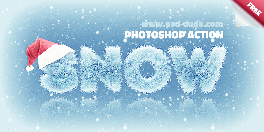 Ice And Snow Text Effect Free Photoshop Action