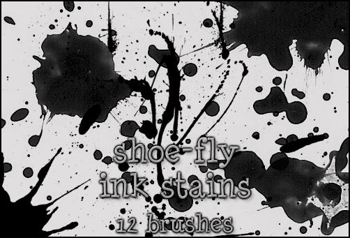 Ink splats brush set by shoe-fly photoshop resource collected by psd-dude.com from deviantart