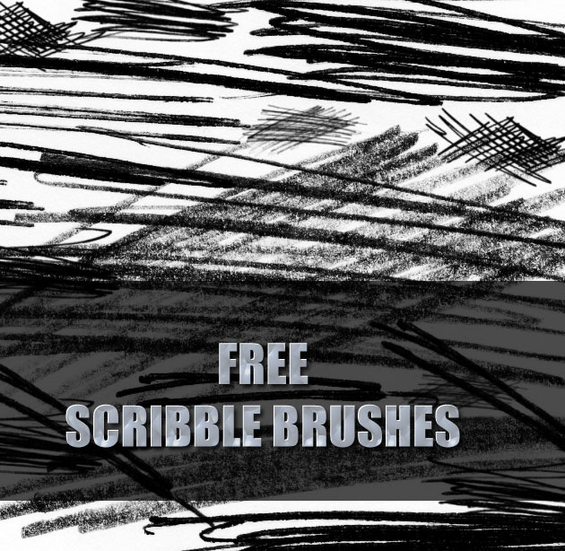 Scribble Brushes by necrosensual-art photoshop resource collected by psd-dude.com from deviantart