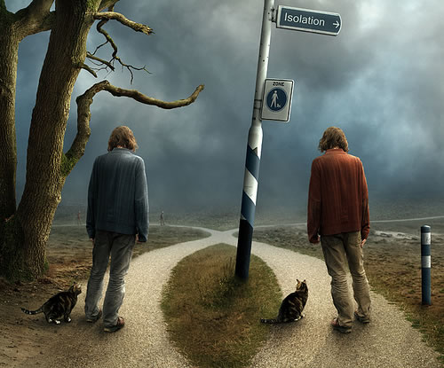 Photoshop photo manipulation by Mattijn Fransen - autumn crossing