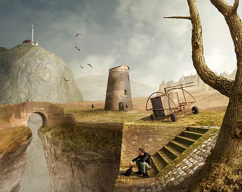 Photoshop photo manipulation by Mattijn Fransen - some quiet time