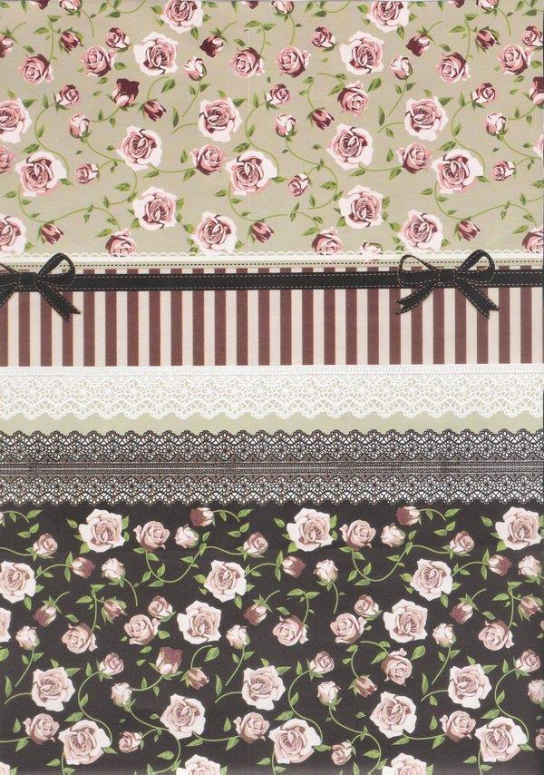 Lace and Roses Fabric Textures