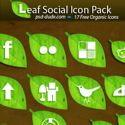 Free Leaf <span class='searchHighlight'>Social</span> <span class='searchHighlight'>Icon</span> Pack psd-dude.com Resources