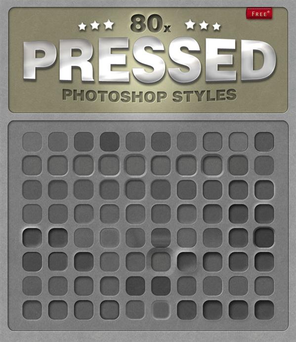 80 Free Photoshop Pressed Styles