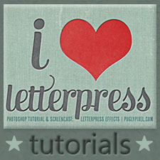 Letterpress Photoshop Tutorials psd-dude.com Resources