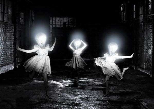 Light Bulb Dance Surreal Photo Manipulation