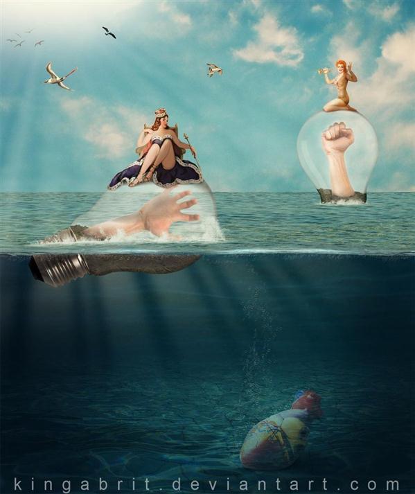 The Ballad of Broken Hearts Surreal Photo Manipulation