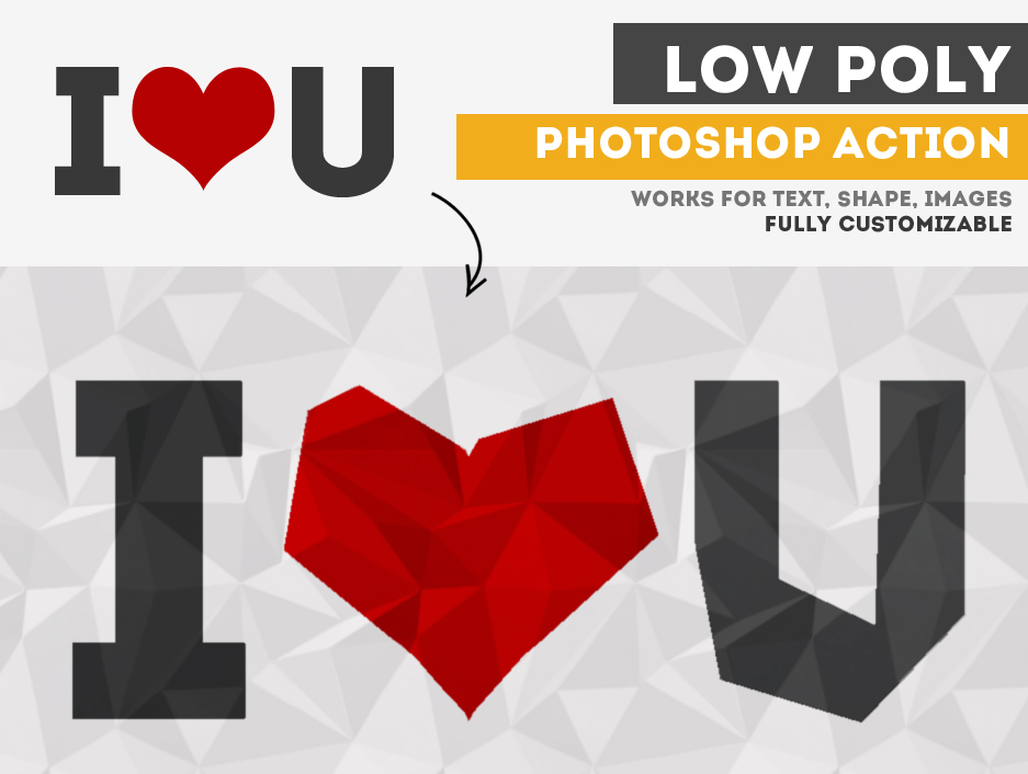 Low Poly Action Photoshop Plugin