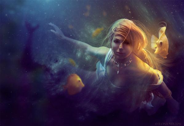 Golden Mermaid Photo Manipulation