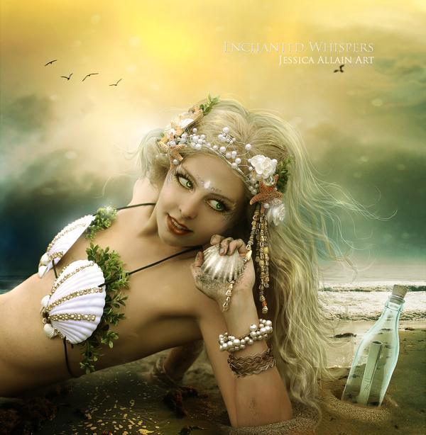 Sunset Beach Mermaid Photo Manipulation