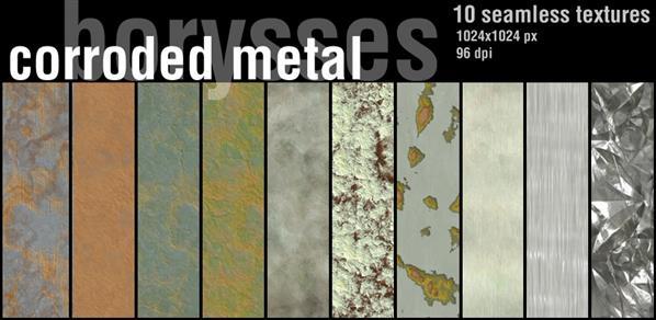 Corroded metal texture pack