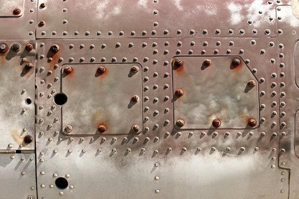 Rusty Bolts on Metal Stock Image