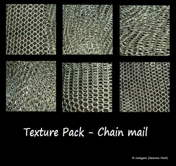Texture Pack Chainmail by rockgem photoshop resource collected by psd-dude.com from deviantart