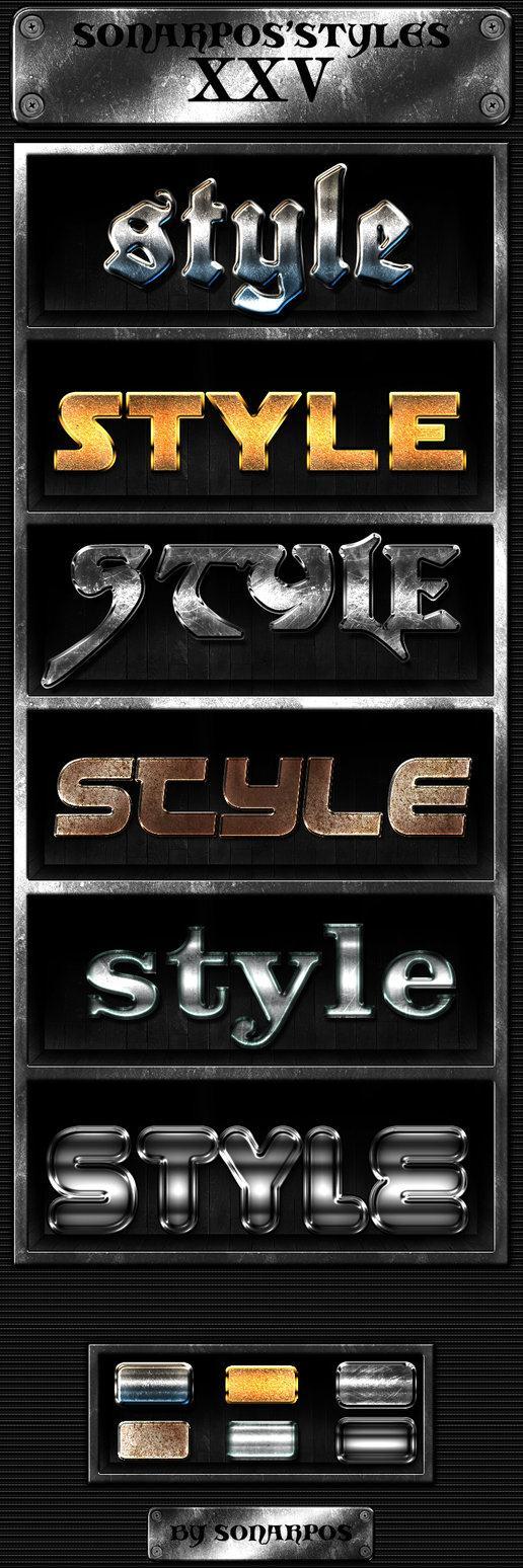 Grunge Metal Photoshop Layer Styles - Free